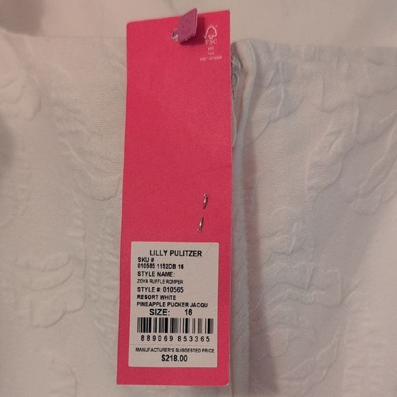 White Eyelet Dress with Ruffle Sleeves - Picture 2 of 5